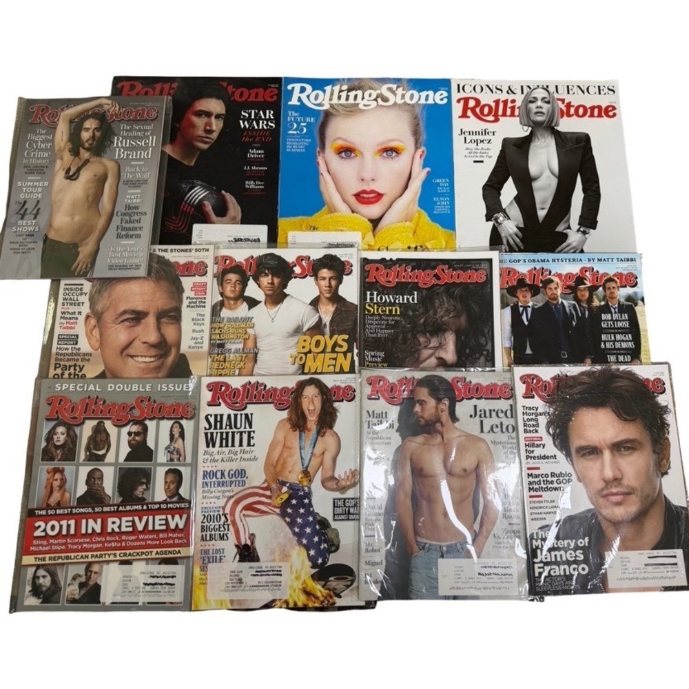 Rolling Stone Magazine Lot of 12 Taylor Swift JLo Jonas Brothers 2010s Covers